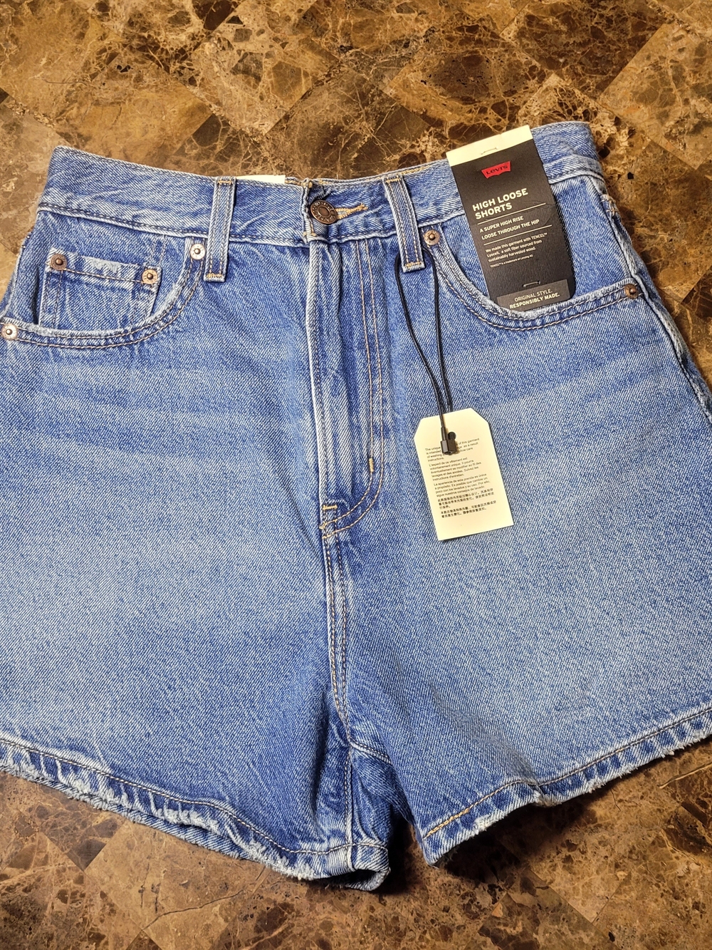Levi's High Loose Denim Shorts